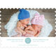 Slate Circle Date Twins Photo Birth Announcements Image 6 of 6